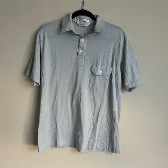 CHRISTIAN DIOR Light Gray Mens Polo Shirt Size Large - Picture 2 of 6